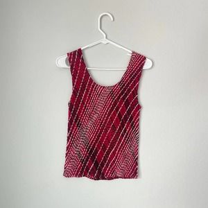 Nicola Red Ribbed Tank Top Medium